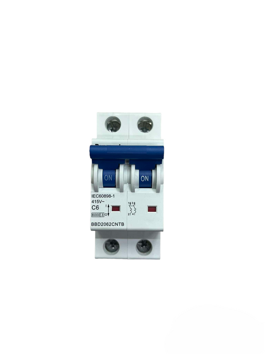Panasonic 2 pole 220V MCB with indicator, designed for reliable electrical circuit protection