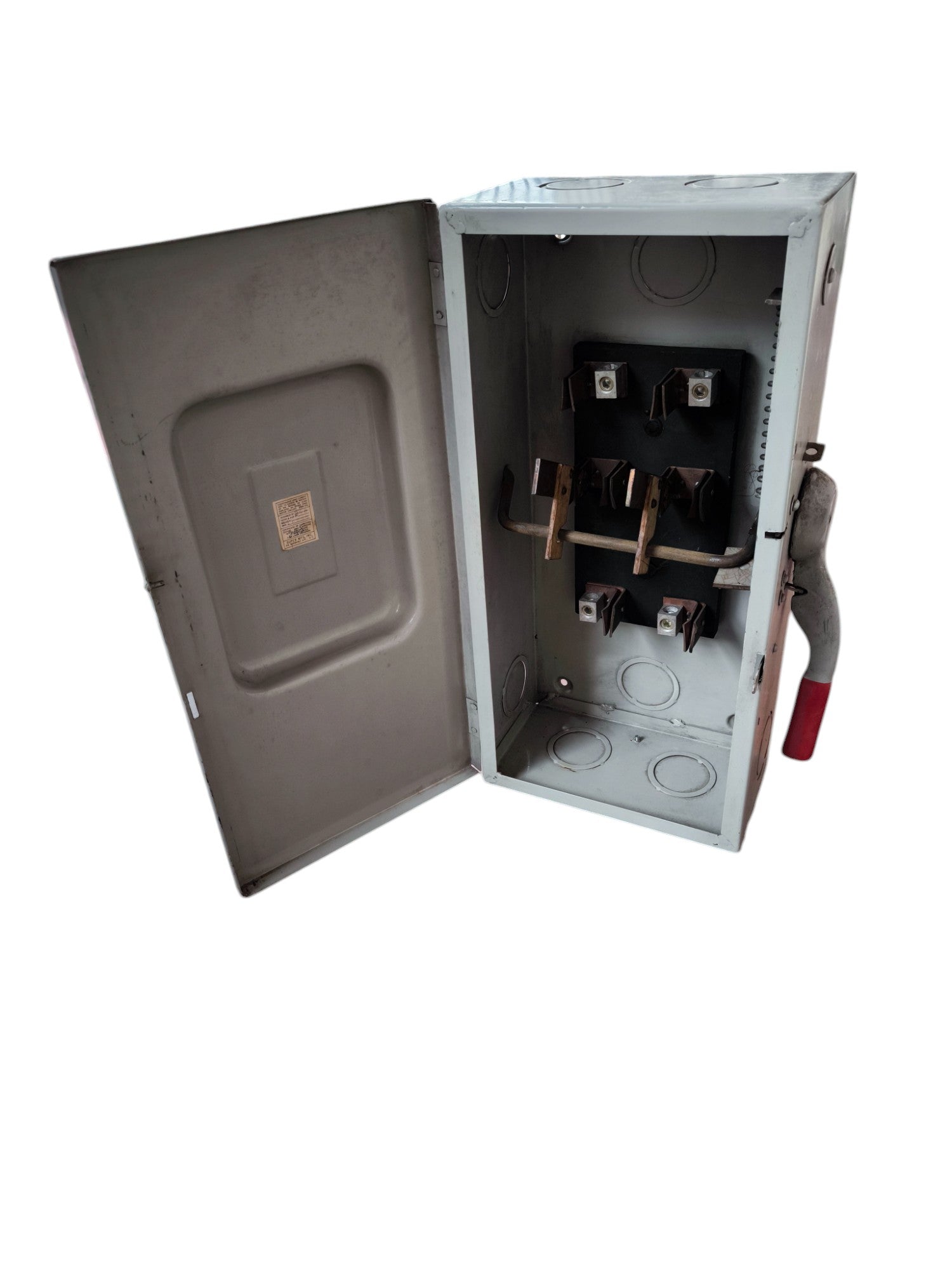 Super 200A Safety Switch Heavy Duty Switch with open metal enclosure and lever handle