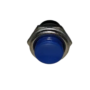 China Push Button Switch Round 1.5mm  Diameter Mounting Normally Open 1A 220V BLUE