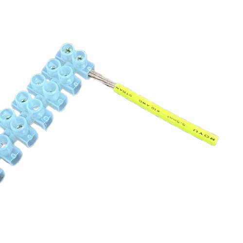 Grippes 20A 12 Pairs PVC Terminal Block with transparent connectors for secure electrical connections