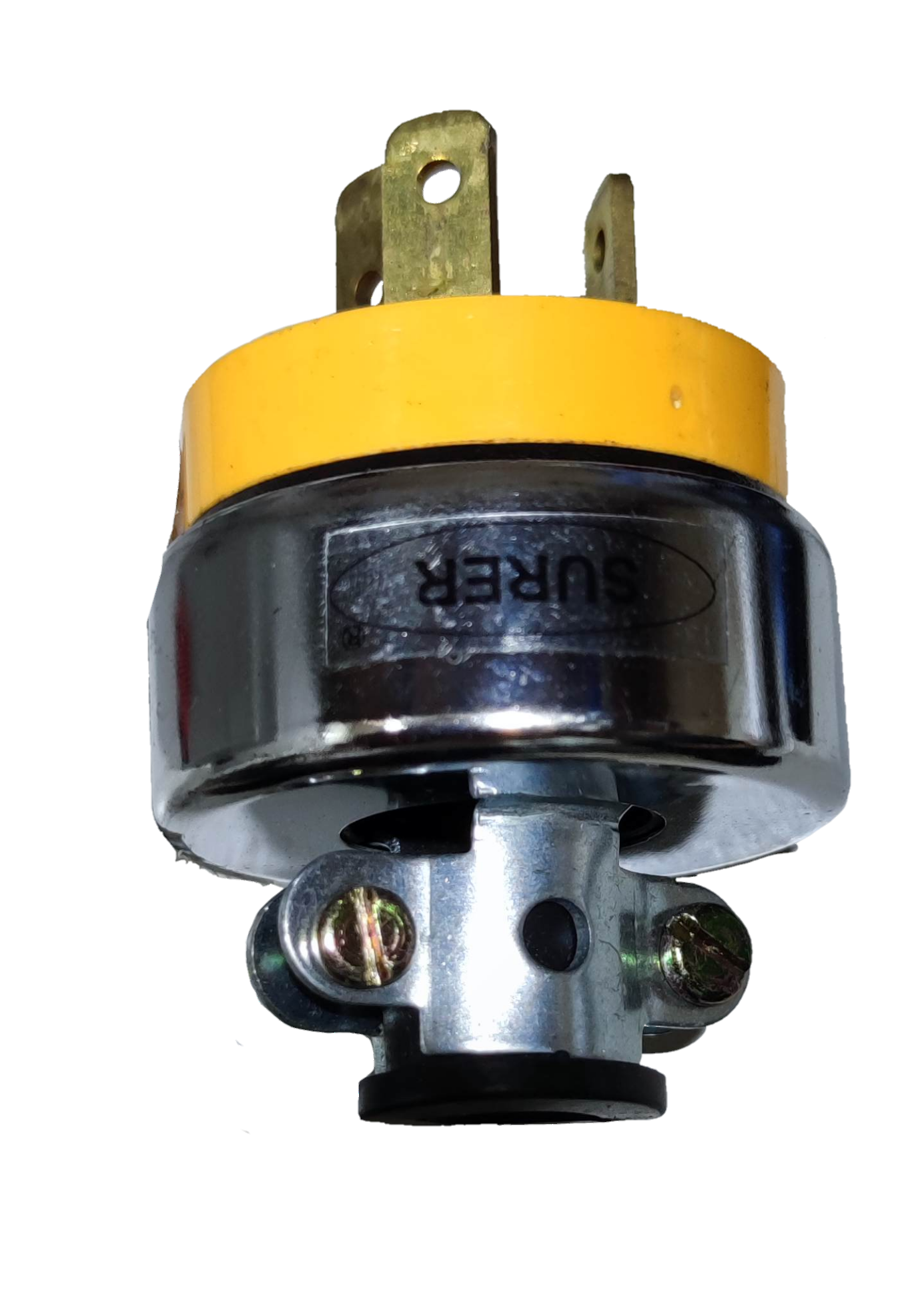 Surer 20A 125V Range Plug Type I 332 with yellow and silver body power plug for electrical connections