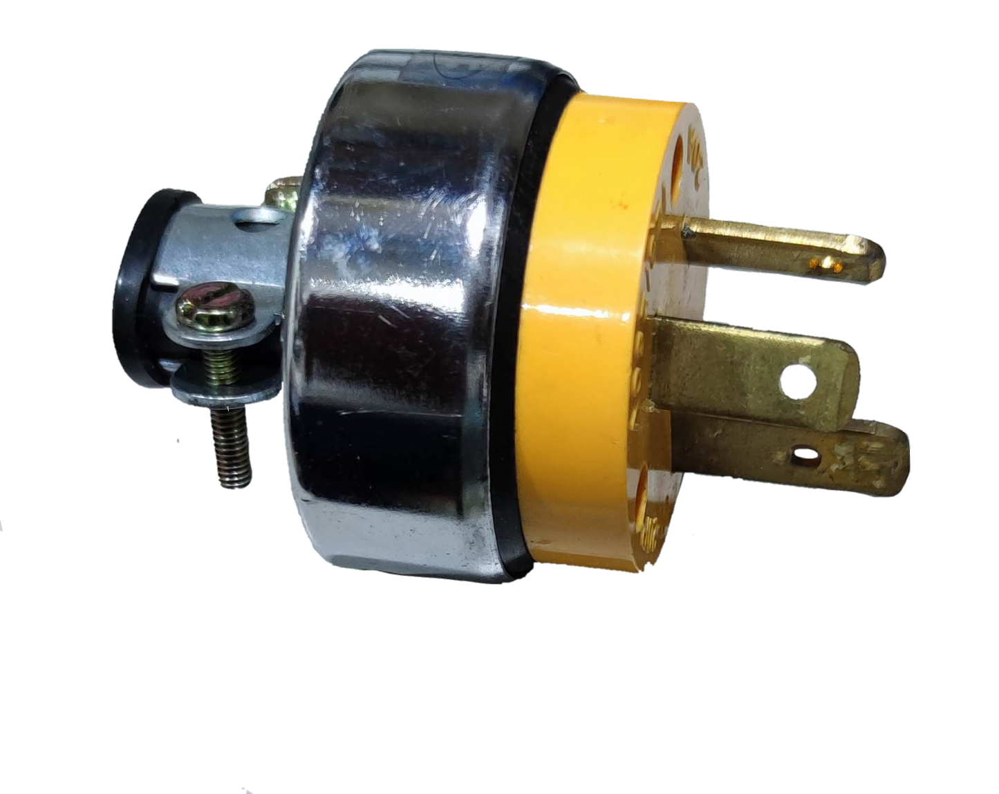 Surer 20A 125V Range Plug Type I 332 with metal and yellow plastic body for power connection