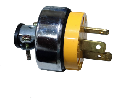 Surer 20A 125V Range Plug Type I 332 with metal and yellow plastic body for power connection
