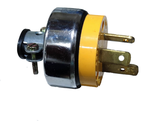 Surer 20A 125V Range Plug Type I 332 with metal and yellow plastic body for power connection