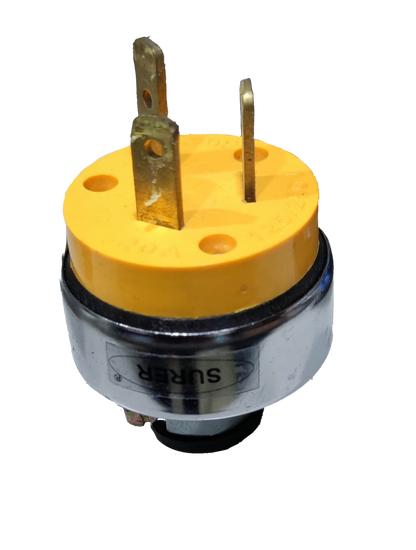 Surer 20A 125V Range Plug Type I 332 with yellow and silver body for power connection