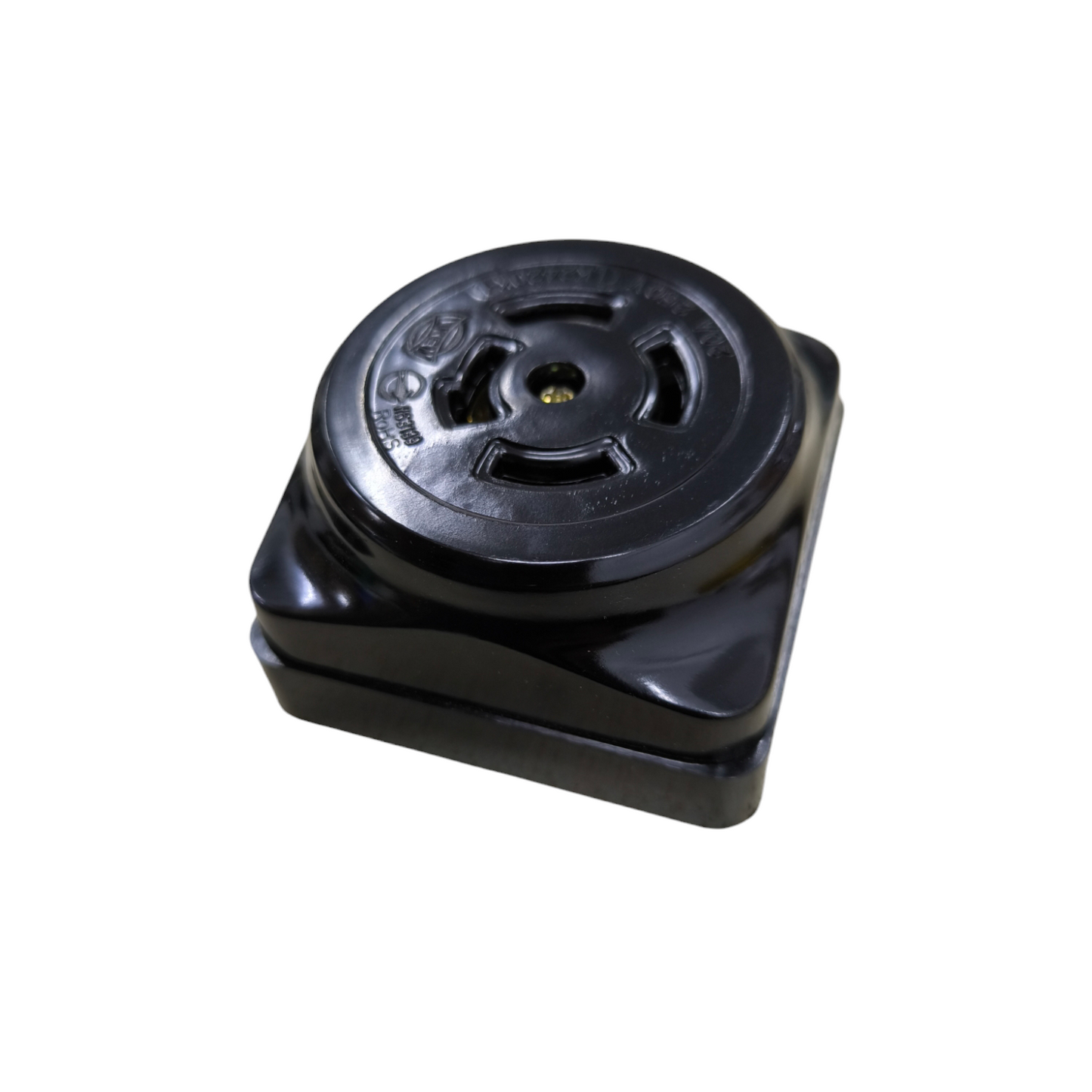 Grippes 20A twist lock outlet 220V Surface Type in black, designed for safe electrical connections