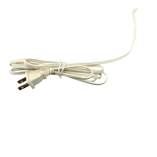 20AWG two core AC power cord in white, ideal for electrical appliances