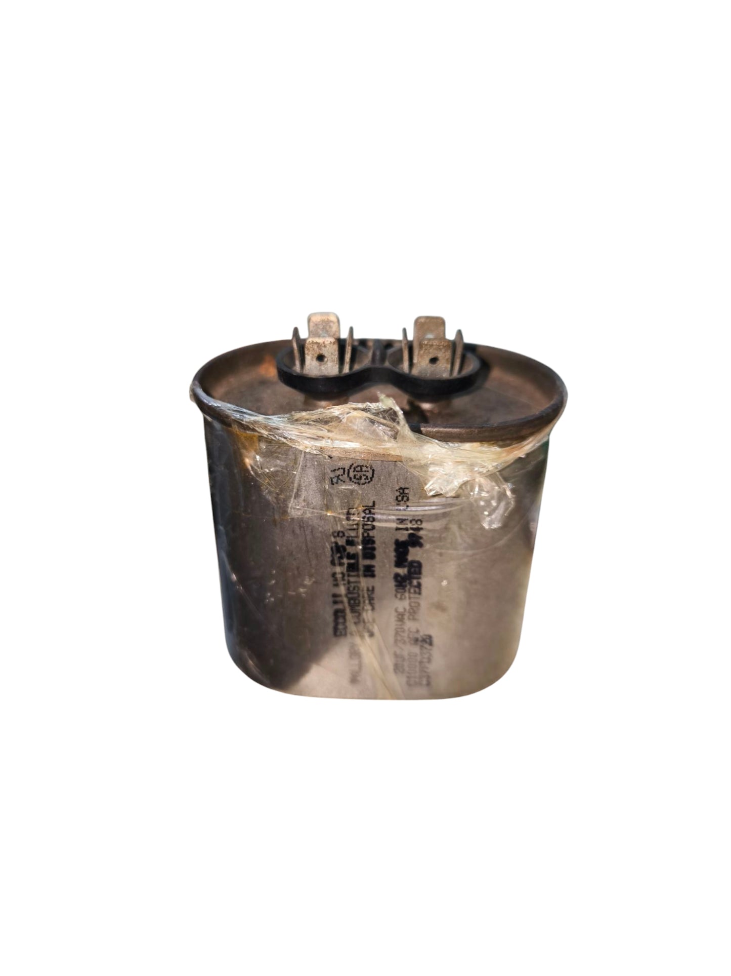 20uF 370V running capacitor electrical circuitry part from China with metal casing and terminal connectors