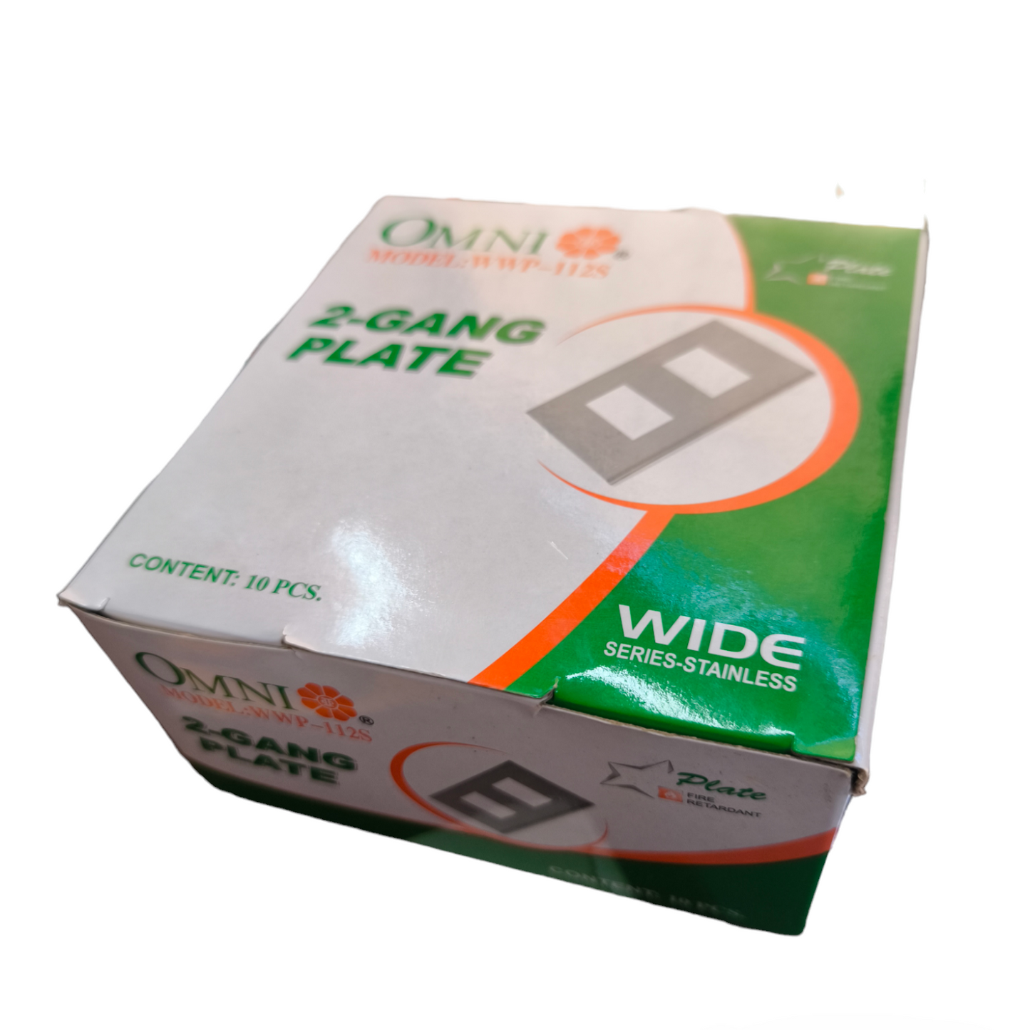 Omni 2 Gang Plate Stainless Cover Wide Series WWP-112S 10pcs