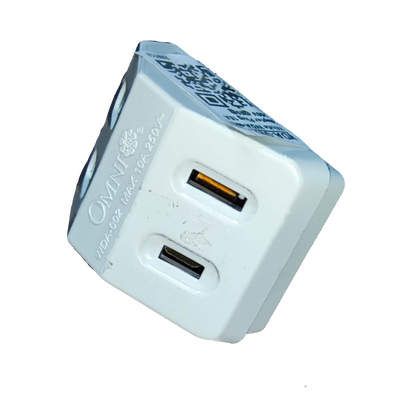 Omni Octopus Plug 1-2 Gang Adaptor Plug 10A 250V WDA-002