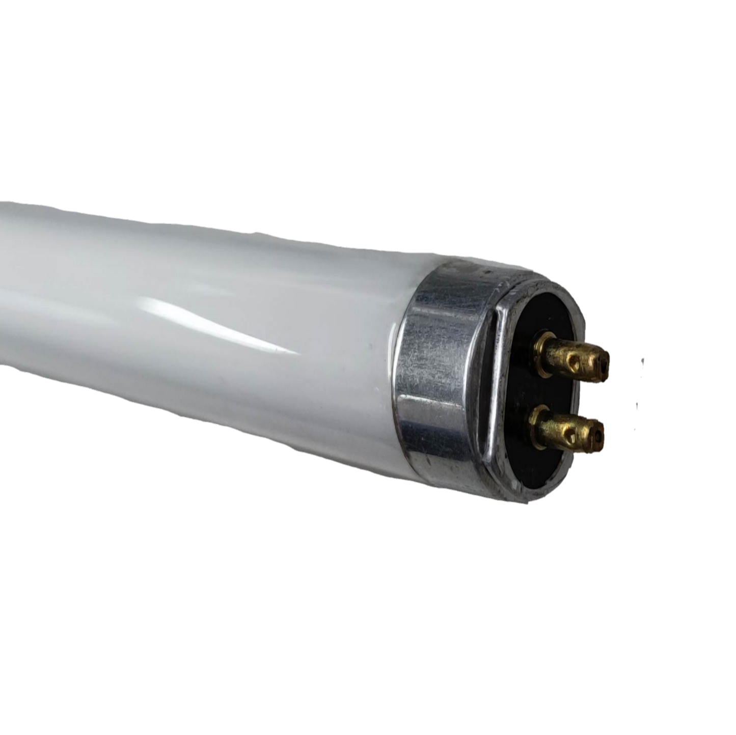 Close-up of Tokina 21W T5 fluorescent daylight bulb with a smooth white finish and metal end caps