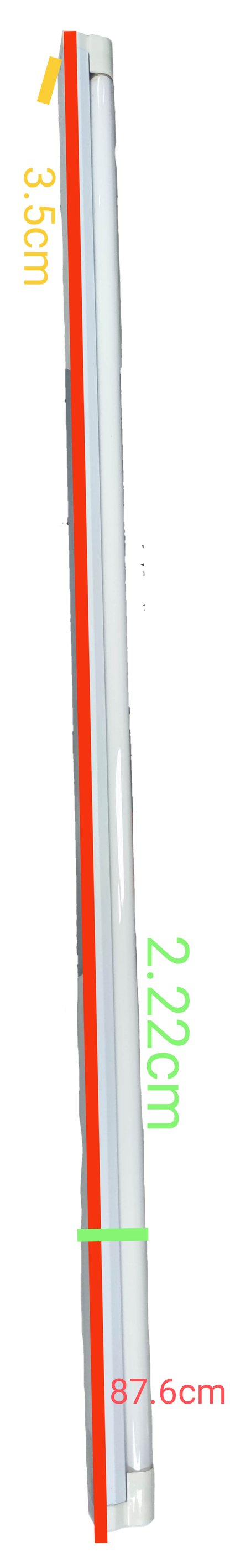 Electx Electrical Supply 21W T5 fluorescent fixture set with white fluorescent tube measuring 87.6 cm length