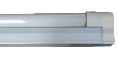 Electx Electrical Supply 21W T5 fluorescent fixture set with white tube and housing on black background