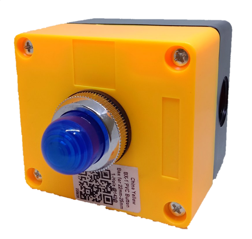 Auspicious 220V blue pilot lamp with enclosure for power points switches and plugs