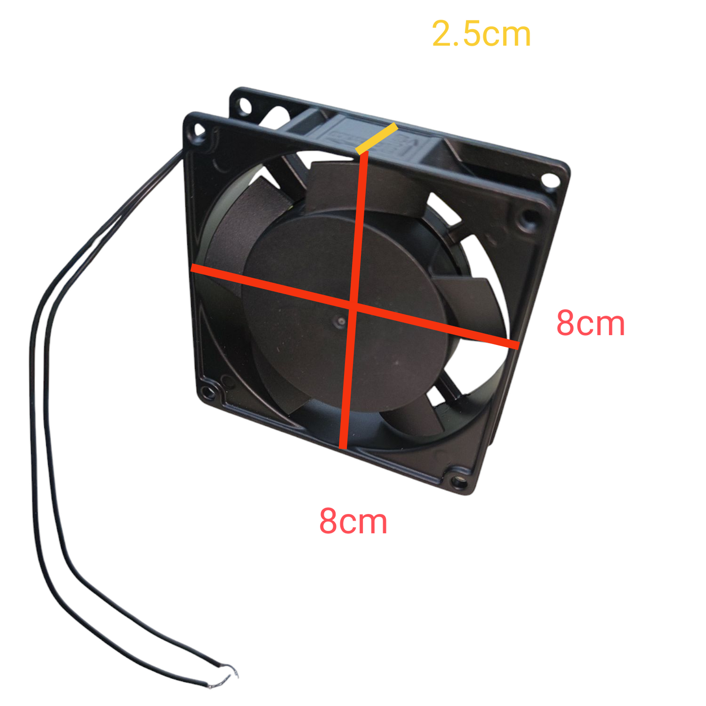 220V exhaust fan 8cm x 8cm with compact design for efficient ventilation in small spaces