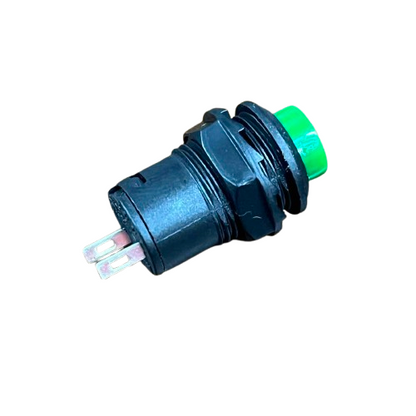 220V Green Push Lock Normally Open Switch with durable design for reliable electrical connections