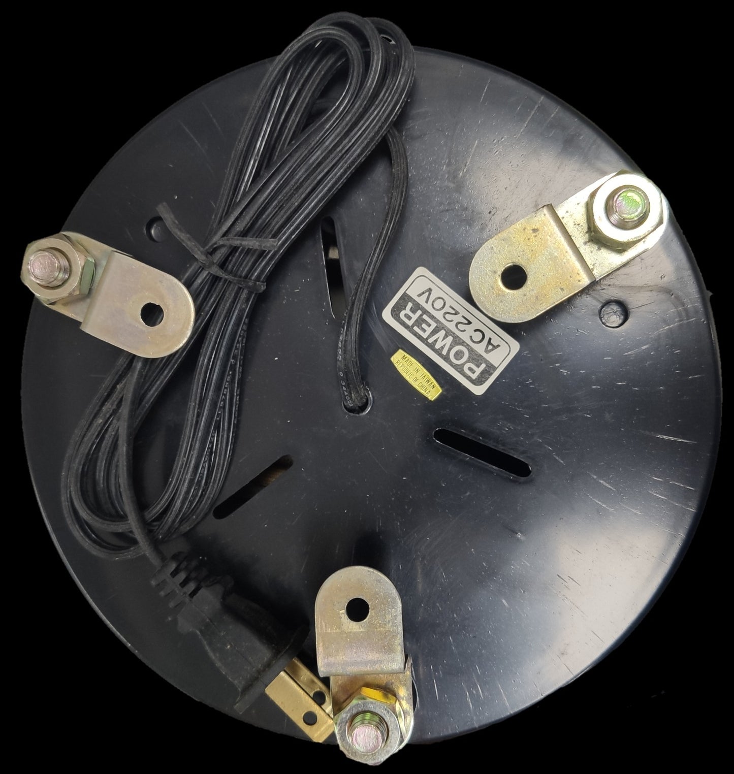 220V revolving warning light Decorative base with power cord and metal mounting brackets