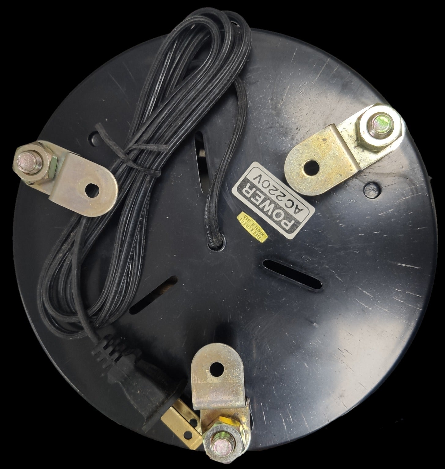 220V revolving warning light Decorative base with power cord and metal mounting brackets