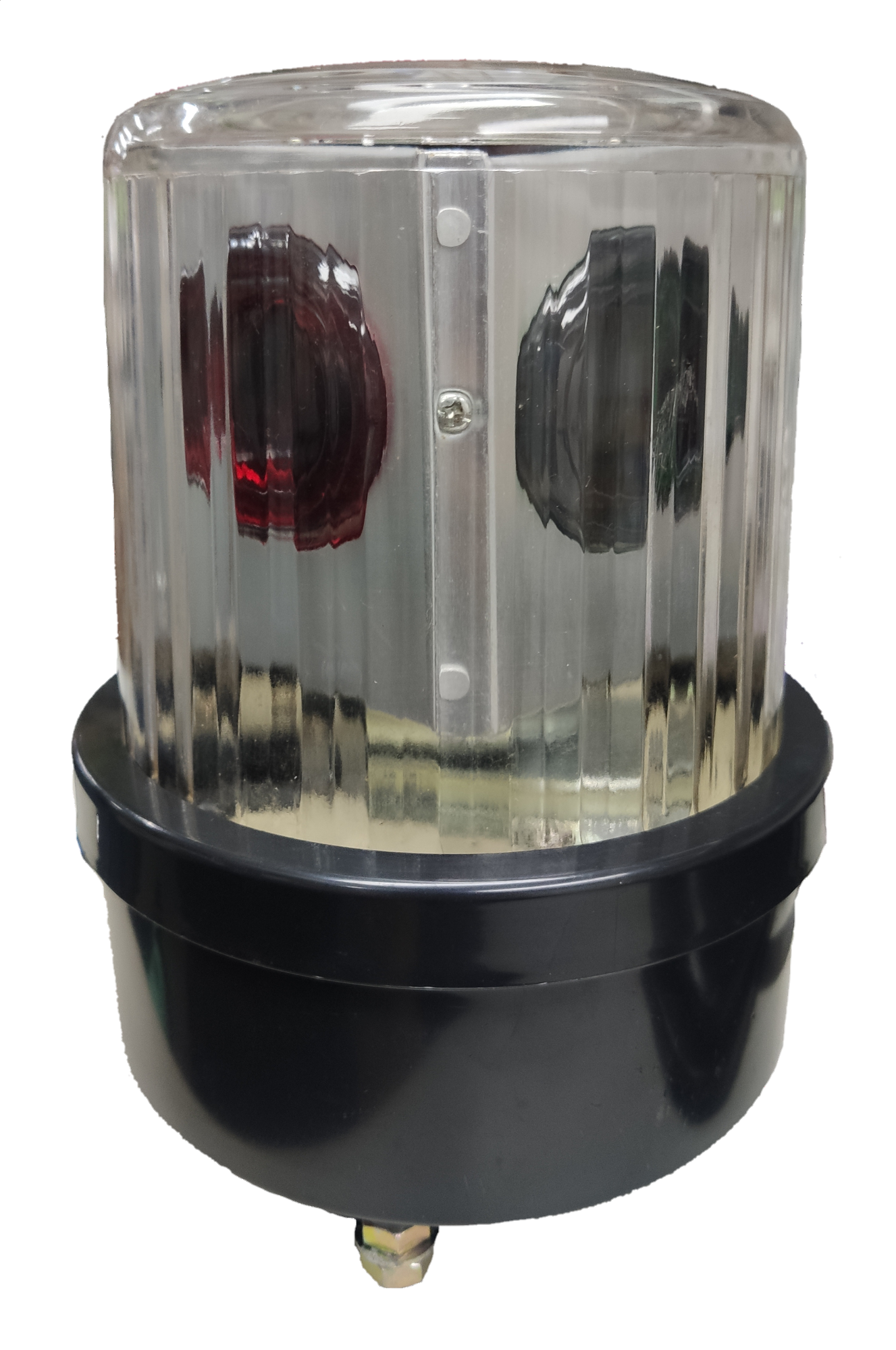 220V revolving warning light Decorative with clear lens and black base for various signaling applications