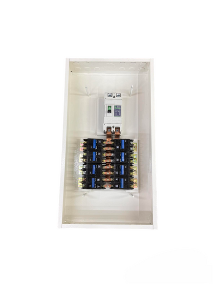 Koten GE 225A 2 pole panel board 8 Branches with mounted circuit breakers for electrical distribution