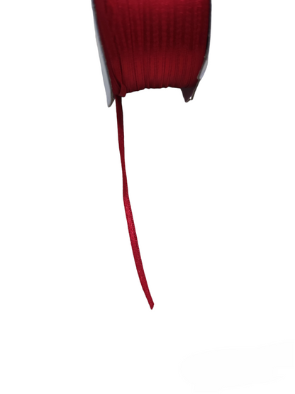 Ribbon Lace Tie Red 0.4cm per Meter