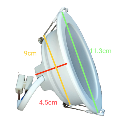 Ecolum Tri Color LED Downlight 9W 220V Warm White Daylight Cool White