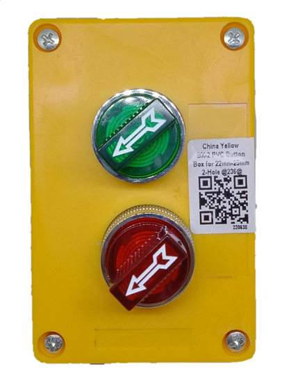 Auspicious 22mm illuminated selector switch green and red arrows on yellow power points switch panel