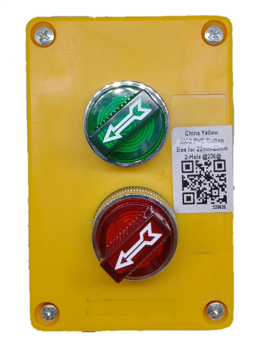Auspicious 22mm illuminated selector switch green and red arrows on yellow power points switch panel