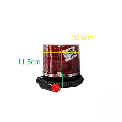 Code Red 24V red strobe warning light with a magnetic base for enhanced visibility and safety