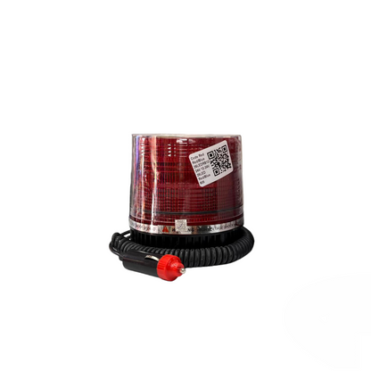 Code Red 24V red strobe warning light Magnetic Base with coiled power cord for safety applications
