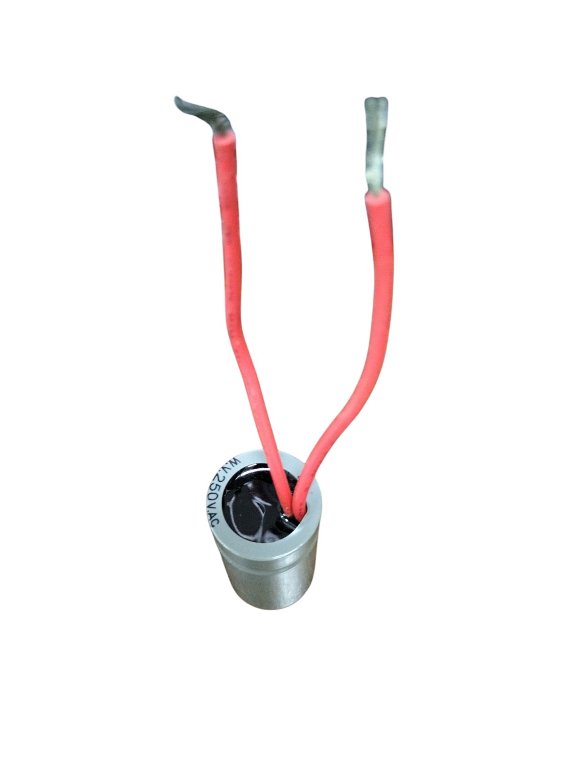 DRE 250 VAC Motor Running Capacitor with Dual Red Wires for Electrical Applications