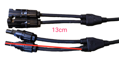 Grippes MC4 Connector 1x2 with Wire IP 67