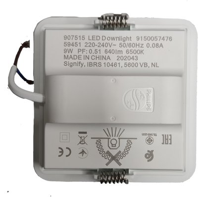Philips LED Downlight 9W Daylight 220V Square (4.8") Philips Downlight 59451 Meson