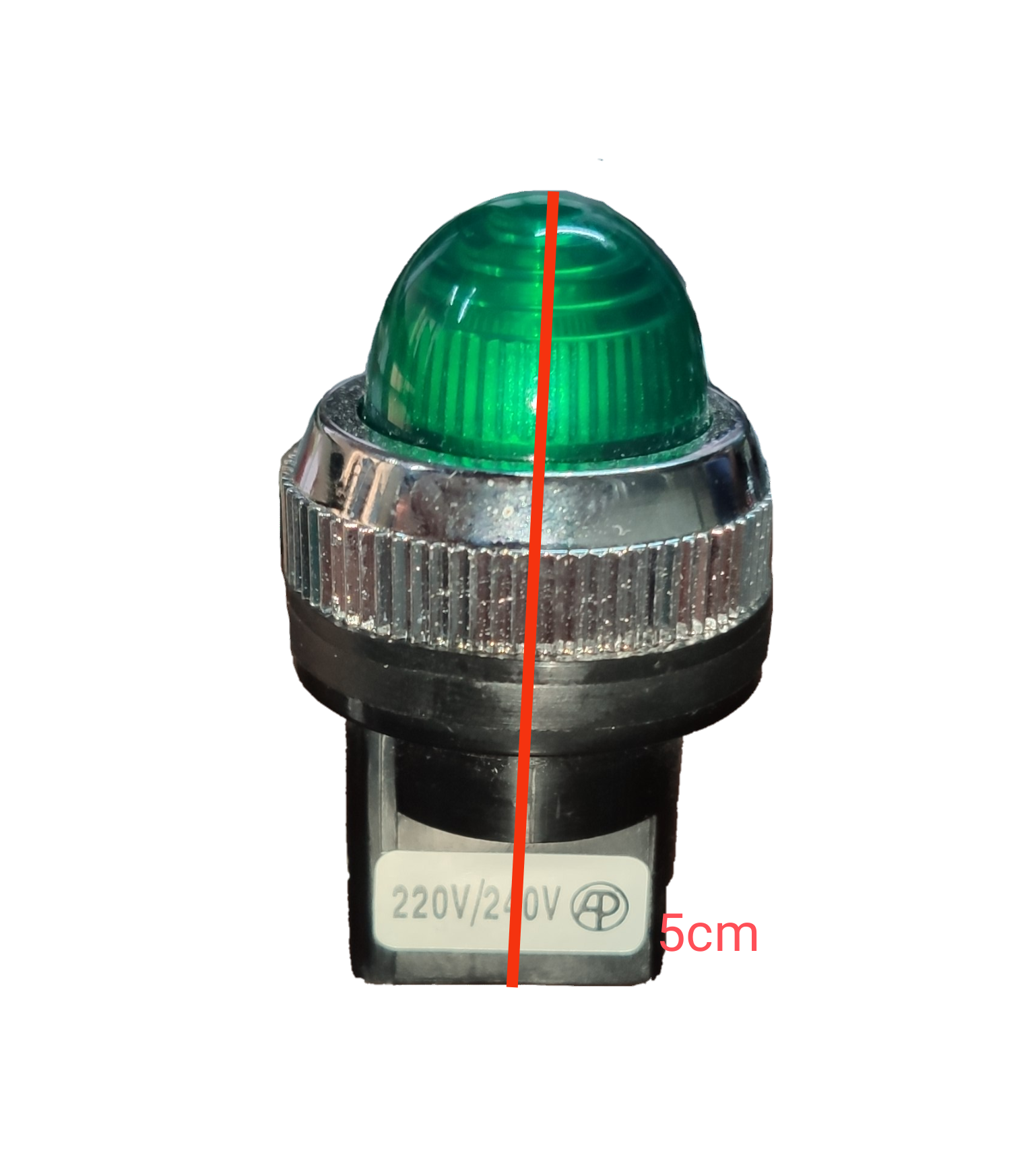 Auspicious 25mm neon pilot lamp 220V green work and safety indicator light