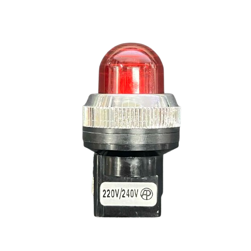Auspicious 25mm red neon pilot lamp 220V showing bright red light for work and safety applications