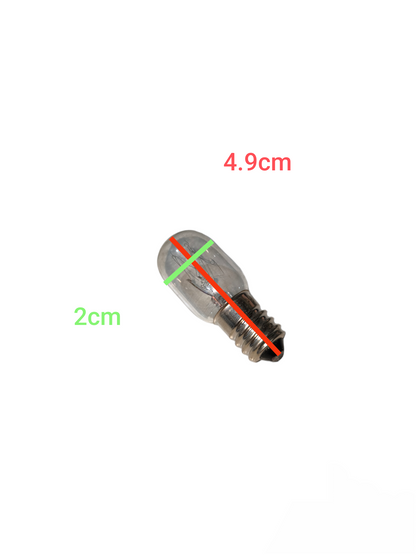 25W E14 machine bulb incandescent bulb with measurements 4.9 cm length and 2 cm width from China