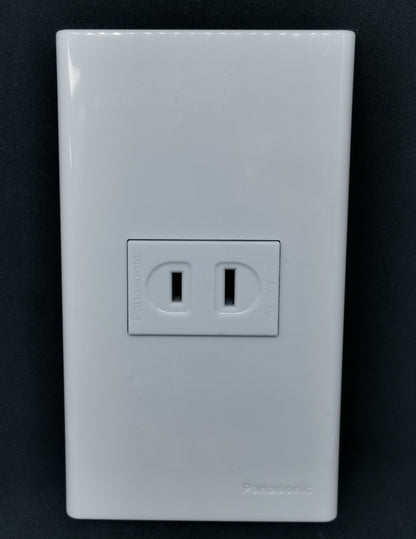 Panasonic 1 Gang Outlet, Convenience Outlet 1 Gang, Flat Pin Outlet Wide Series WEG1001-K/WEG6801