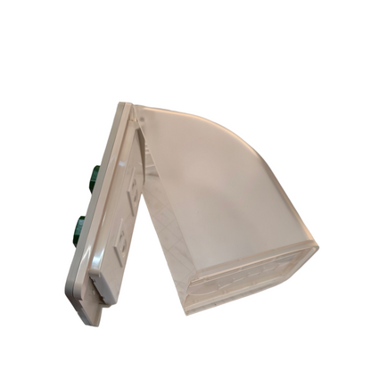 Omni Weatherproof 2 Gang Universal Outlet 15A 250V with Plate Cover WPP-605+WWP-112+(WWU-200x2)
