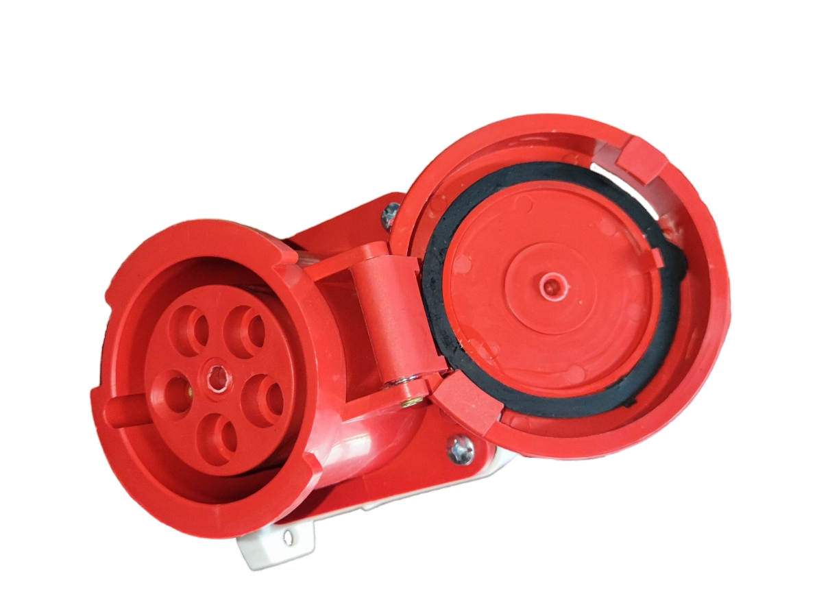 Grippes 63A 3P+E+N Industrial Outlet 5 Pins 220V IP67 #135 Wall Type IEC309-2