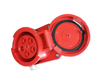 Grippes 63A 3P+E+N Industrial Outlet 5 Pins 220V IP67 #135 Wall Type IEC309-2