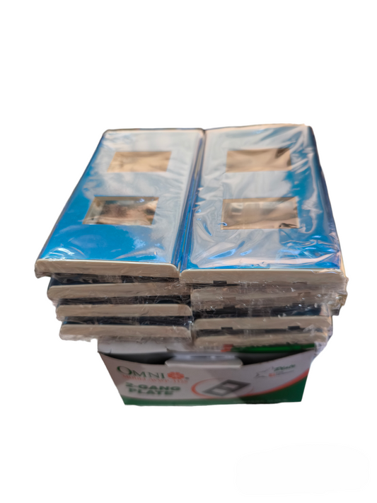 Omni 2 Gang Plate Stainless Cover Wide Series WWP-112S 10pcs