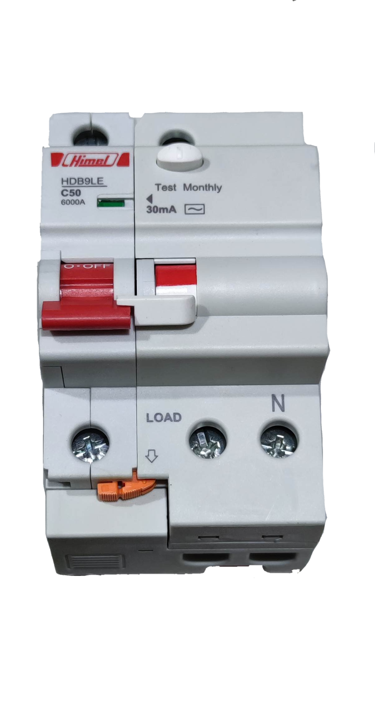 Himel 50A 6 KAIC 30mA 1P+N 220V AC HDB9LEN63IC50S, RCBO Residual Circuit Breaker with OverLoad
