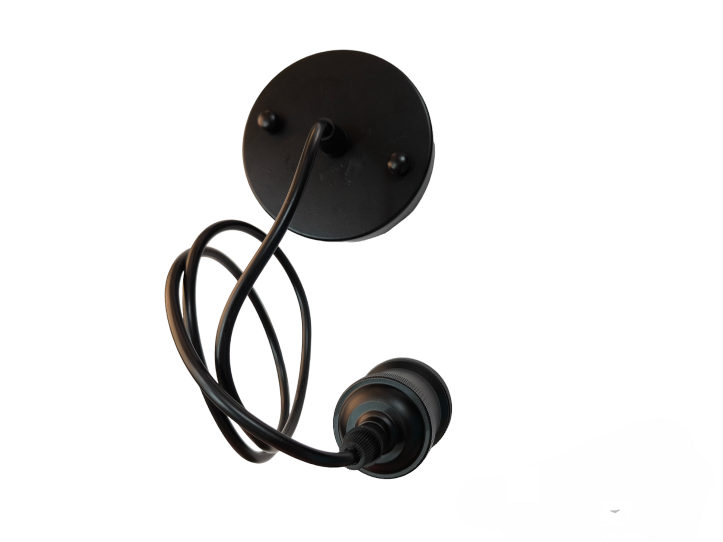 Hanging Socket E27 10A 250V Metal Enclosure Porcelain Socket 96cm AWG 22/2 0.30mm Pendant Light Socket