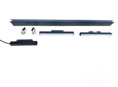 Magnetic Track Light 1 Meter 50mm with 2pcs 12W LED Flood Track Light 220V Daylight 6500K ( ILLUMIQ TERRA)