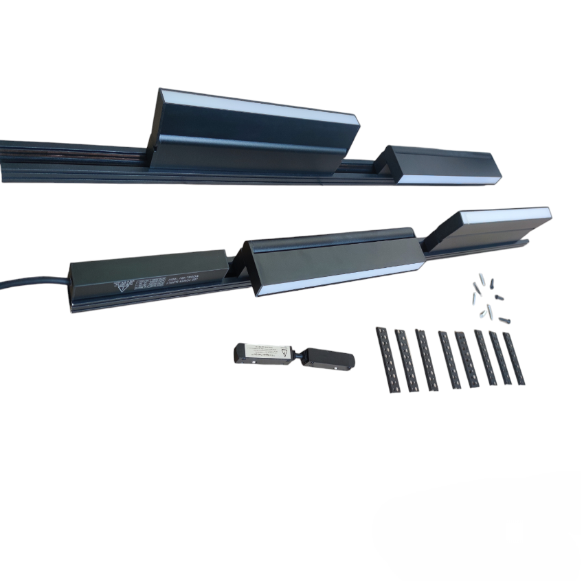 Magnetic Track Light 2 Meters 26mm with 4pcs 18W LED Foldable Flood Track Light 220V Cool White 4000K ( ILLUMIQ TERRA)