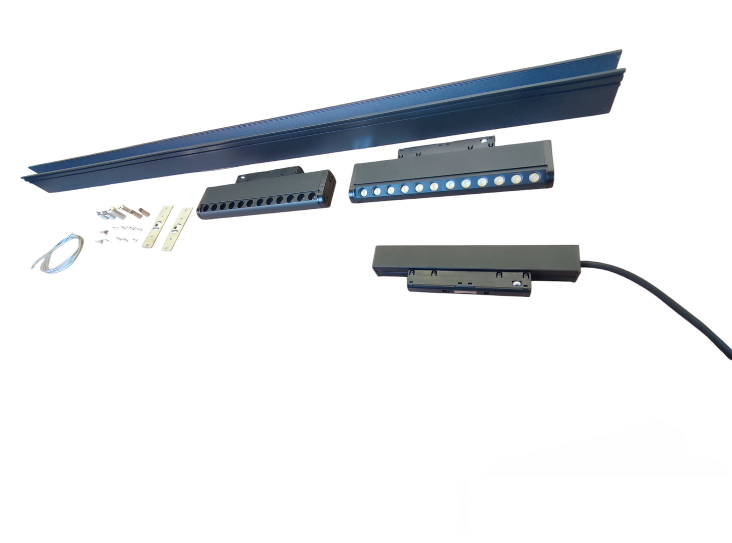 ILLUMIQ TERRA Magnetic Track Light 2 Meters 26mm with 4pcs 12W LED Rotary Grille Track Light 220V Cool White 4000K