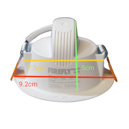 Firefly Tri Color LED Downlight 6W 220V Warm White Daylight Cool White