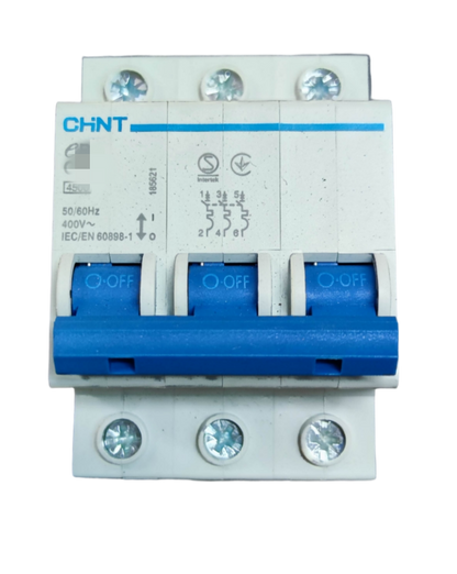 Chint 50A 3Pole Miniature Circuit Breaker 4.5 KAIC 220V (DIN Rail Type) (MCB)