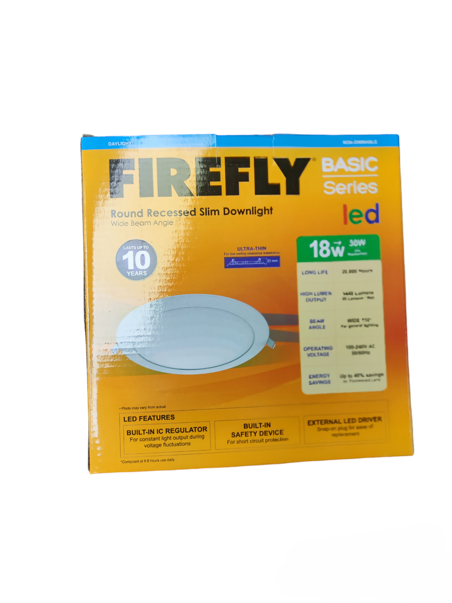 Firefly 18W LED Down Light 220V Daylight 6500K EDL212618DL