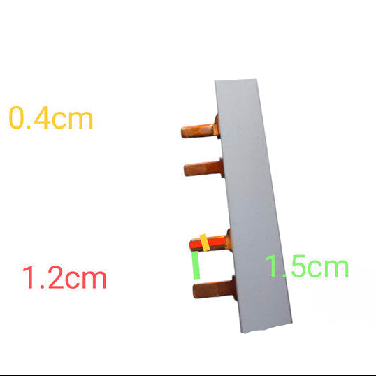 Himel 2P busbar for 2 pole MCB with precise dimensions for electrical wiring applications